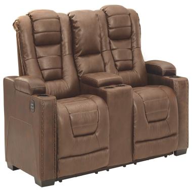 Leather Reclining Power Loveseats